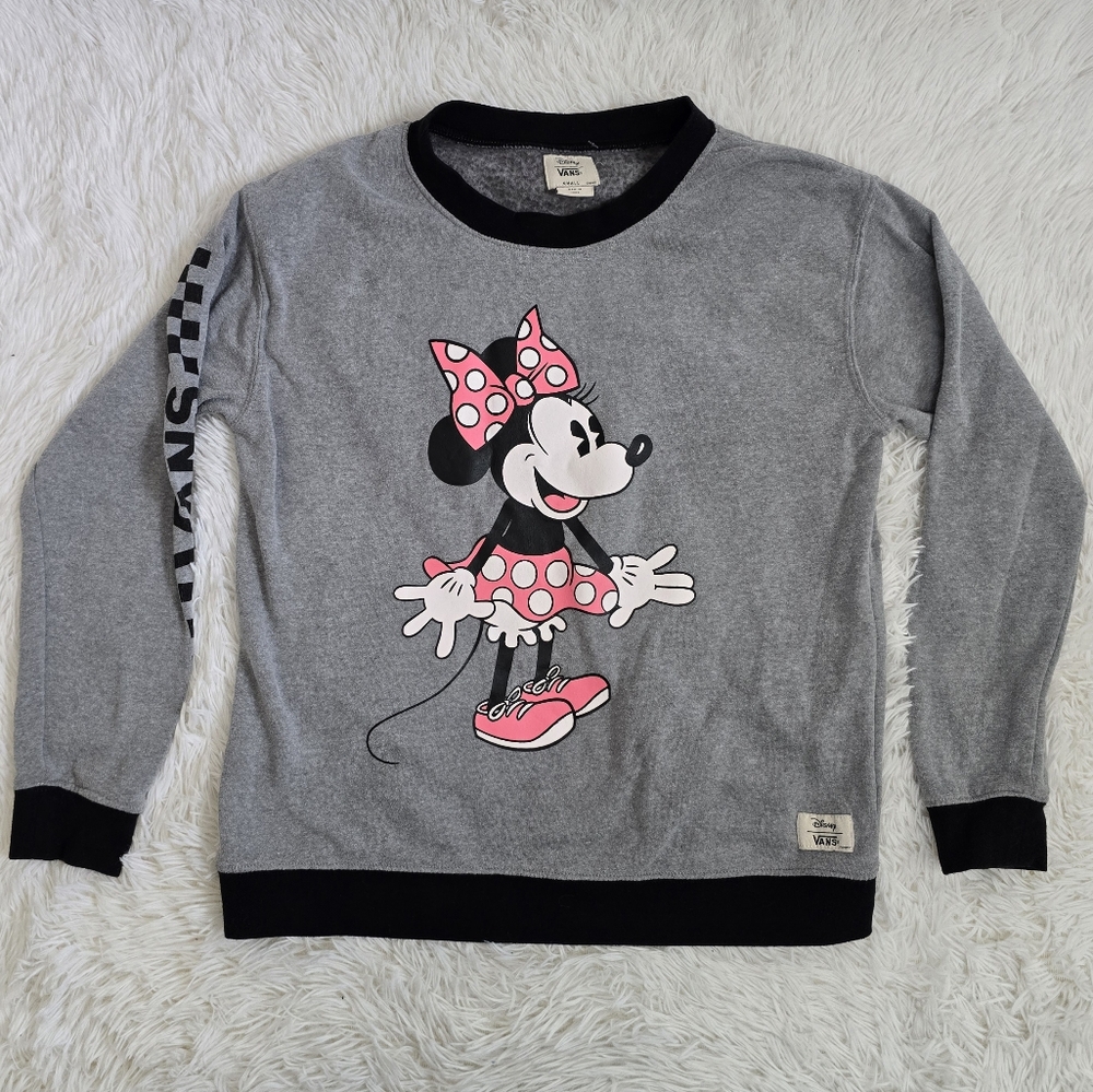 Disney Vans Minnie Mouse Collab‎ Gray Sweatshirt Small